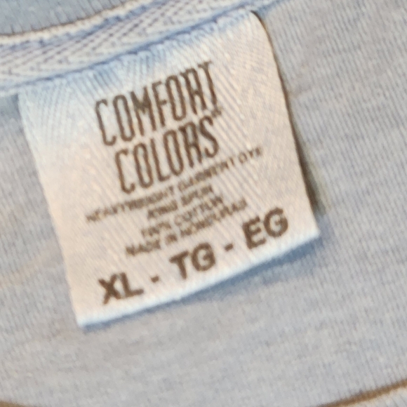 Unisex Heavyweight Washed Blue "Denim Colored" T-Shirt Size XL - Picture 7 of 7